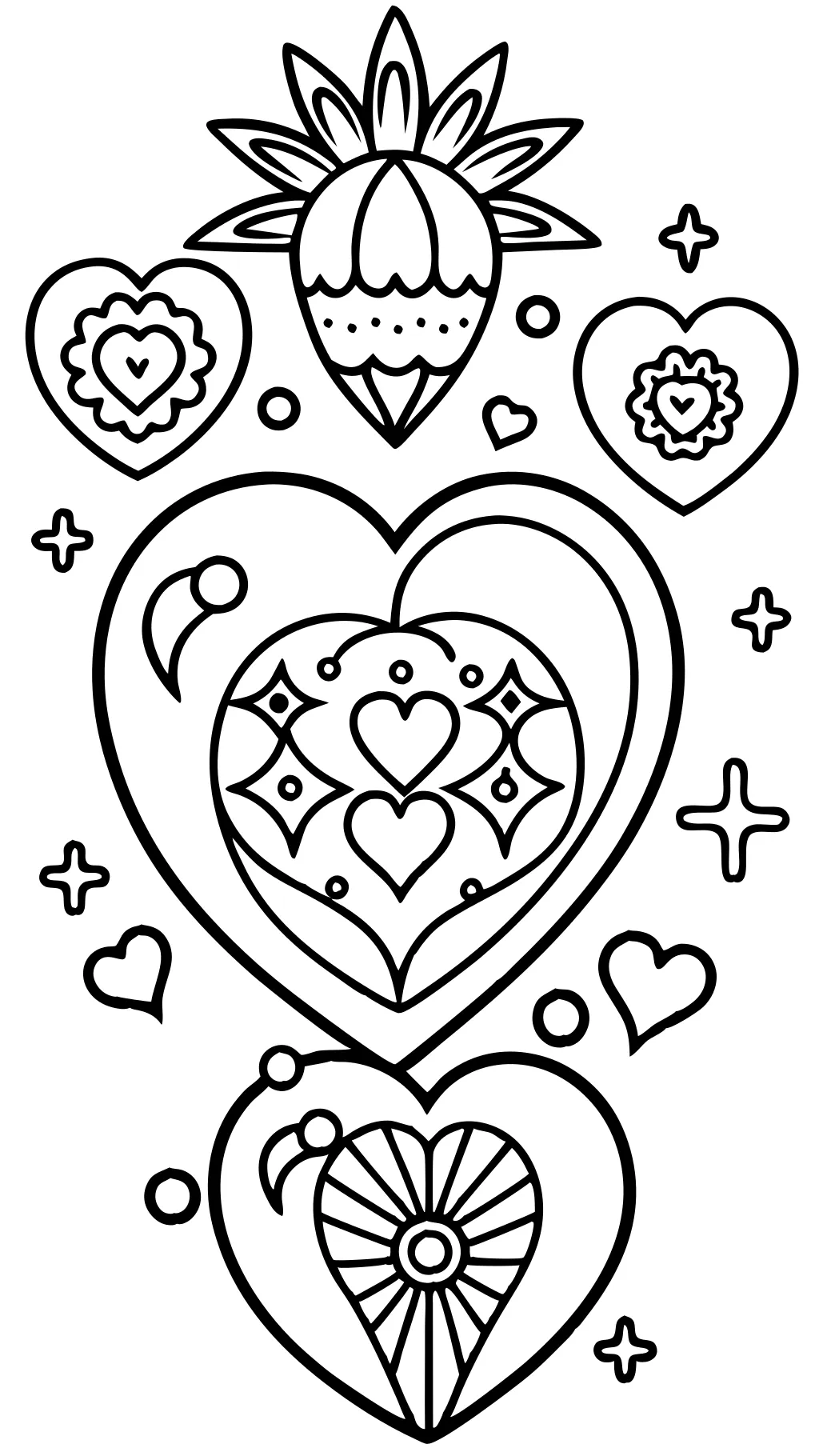 free coloring pages hearts